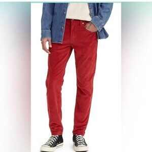 Brand new with tags Levis mens 512 Slim Taper Fit Red Corduroy  W34 L32